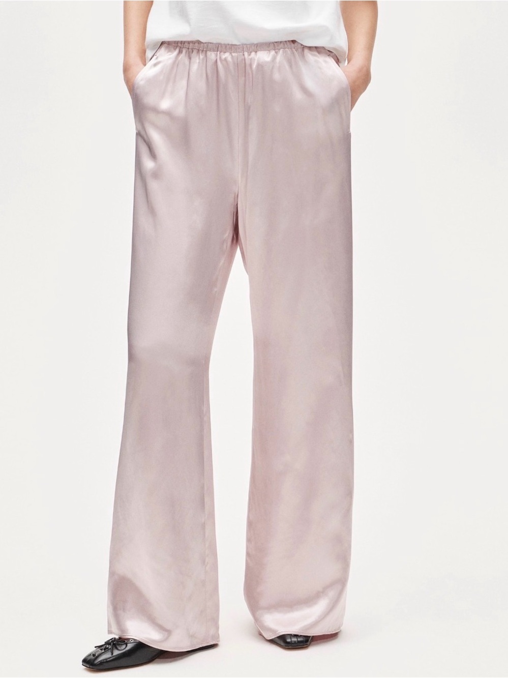 NWT J.Crew Cosmo Pant in Luster Charmeuse Subtle Mauve Size M